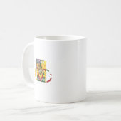 Liefdesboodschap in Rasta Colours Art Print Koffiemok (Voorkant links)