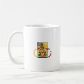 Liefdesboodschap in Rasta Colours Art Print Koffiemok (Links)