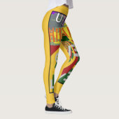 Liefdesboodschap in Rasta Colours Art Print Leggings (Rechts)
