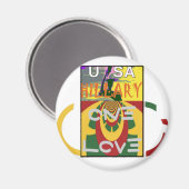 Liefdesboodschap in Rasta Colours Art Print Magneet (Voorkant / Achterkant)