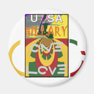 Liefdesboodschap in Rasta Colours Art Print Magneet