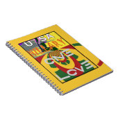 Liefdesboodschap in Rasta Colours Art Print Notitieboek (Rechterzijde)