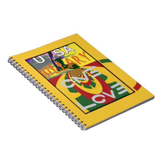 Liefdesboodschap in Rasta Colours Art Print Notitieboek (Rechterzijde)