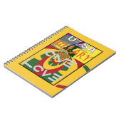 Liefdesboodschap in Rasta Colours Art Print Notitieboek (Linkerzijde)
