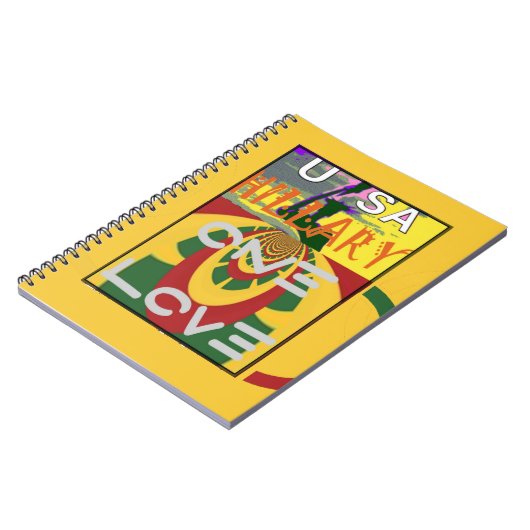 Liefdesboodschap in Rasta Colours Art Print Notitieboek (Linkerzijde)