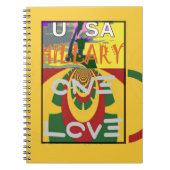 Liefdesboodschap in Rasta Colours Art Print Notitieboek (Voorkant)