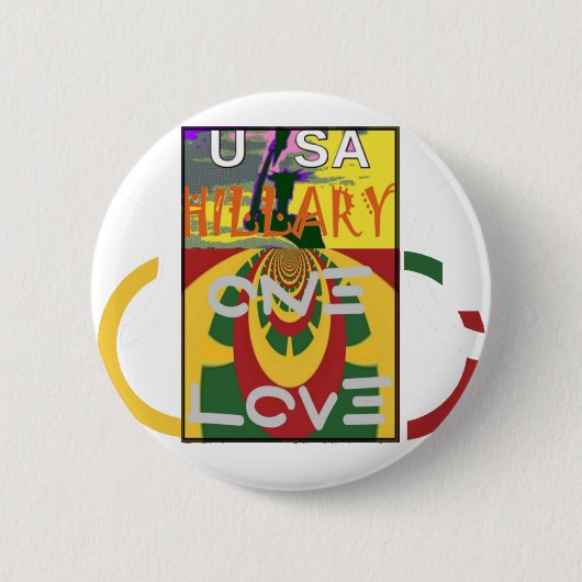 Liefdesboodschap in Rasta Colours Art Print Ronde Button 5,7 Cm (Voorkant)