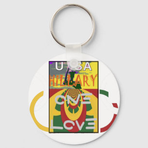 Liefdesboodschap in Rasta Colours Art Print Sleutelhanger