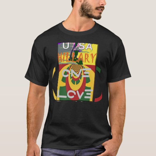 Liefdesboodschap in Rasta Colours Art Print T-shirt (Voorkant)