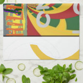 Liefdesboodschap in Rasta Colours Art Print Theedoek (Gevouwen)