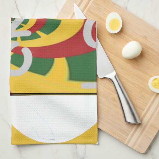 Liefdesboodschap in Rasta Colours Art Print Theedoek (Quarter Fold)