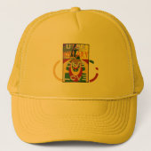 Liefdesboodschap in Rasta Colours Art Print Trucker Pet (Voorkant)