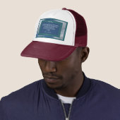 Liefdesboodschap - Johannes 3-16 - Maroon en Wit Trucker Pet (In situ)