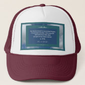 Liefdesboodschap - Johannes 3-16 - Maroon en Wit Trucker Pet (Voorkant)