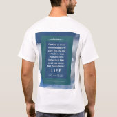 Liefdesboodschap - John 3-16 - Short Sleeve White T-shirt (Achterkant)