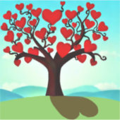 Liefdesboom - boom van de liefde Sticker (Voorkant)