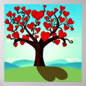 Liefdesboom - Love tree Poster (Voorkant)