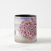 Liefdesboom met harten Waterverf Mok (Midden)