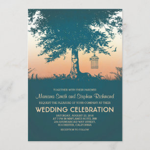  liefdesboom Rustic Wedding Invites Kaart