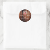 Liefdesboom rustieke houten land bruiloft Dank u Ronde Sticker (Tas)