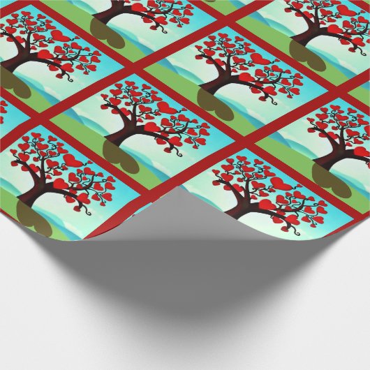 Liefdesboom - tree of love cadeaupapier (Hoek)