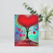 Liefdesboom valentijn briefkaart (Staand voorkant)