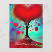 Liefdesboom valentijn briefkaart (Voorkant)
