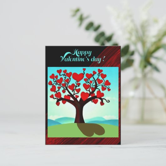 Liefdesboom - Valentine's day Briefkaart (Staand voorkant)
