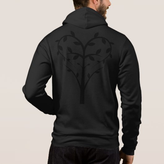 liefdesboom versierd hoodie (Achterkant)