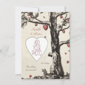  liefdesboom - voeg uw foto-trouwuitnodiging toe kaart (Voorkant)