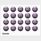 liefdesboompenseellichten trouwstickers ronde sticker (Vel)