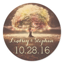 liefdesboompenseellichten trouwstickers