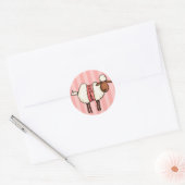 liefdesbreien ronde sticker (Envelop)