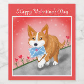 Liefdesbrief Bezorgd Door Corgi Wijn Etiket (Enkel label)