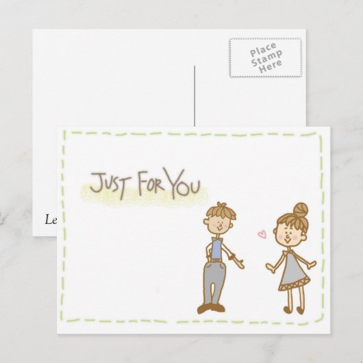 liefdesbrief briefkaart (Voorkant / Achterkant)