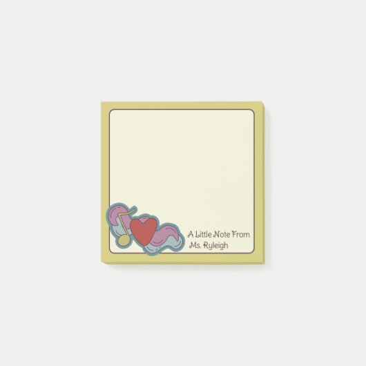 Liefdesbrief: Doodles voor muziekliefhebbers Geel Post-it® Notes (Voorkant)