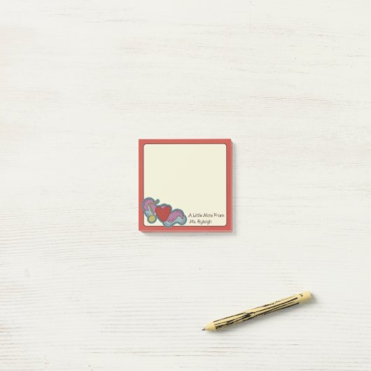 Liefdesbrief: Doodles voor muziekliefhebbers Rood Post-it® Notes (Op bureau)