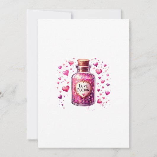 liefdesbrief drankje kaart (Voorkant)