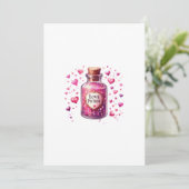 liefdesbrief drankje kaart (Staand voorkant)