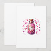 liefdesbrief drankje kaart (Voorkant / Achterkant)