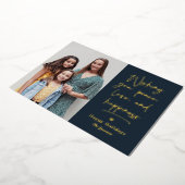 Liefdesbrief Folie Kerstkaart Uitnodiging (Gedraaid)