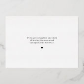 Liefdesbrief Folie Kerstkaart Uitnodiging (Achterkant)