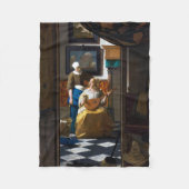 Liefdesbrief, Johannes Vermeer Fleece Deken (Voorkant)