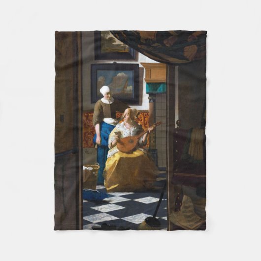Liefdesbrief, Johannes Vermeer Fleece Deken (Voorkant)