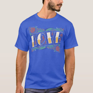 Liefdesbrief met bloemen familie t-shirt