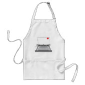 Liefdesbrief met vintage schrijfmachine standaard schort (Voorkant)