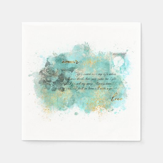  liefdesbrief Napkins Servet (Voorkant)