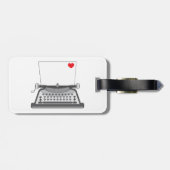 Liefdesbrief op antieke typemachine bagagelabel (Achterkant horizontaal)