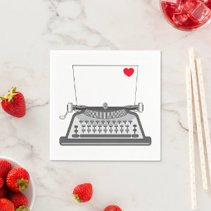 Liefdesbrief op oude schrijfmachine servet