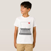 Liefdesbrief op oude schrijfmachine t-shirt (Voorkant volledig)